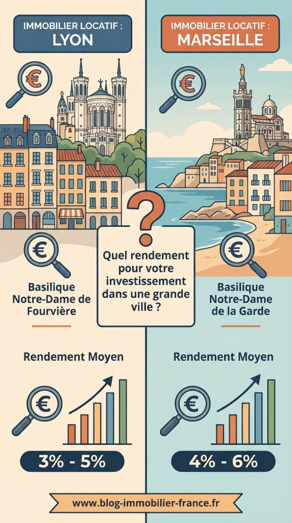 Immobilier : quel rendement pour un investissement locatif dans une grande ville comme Lyon ou Marseille ?