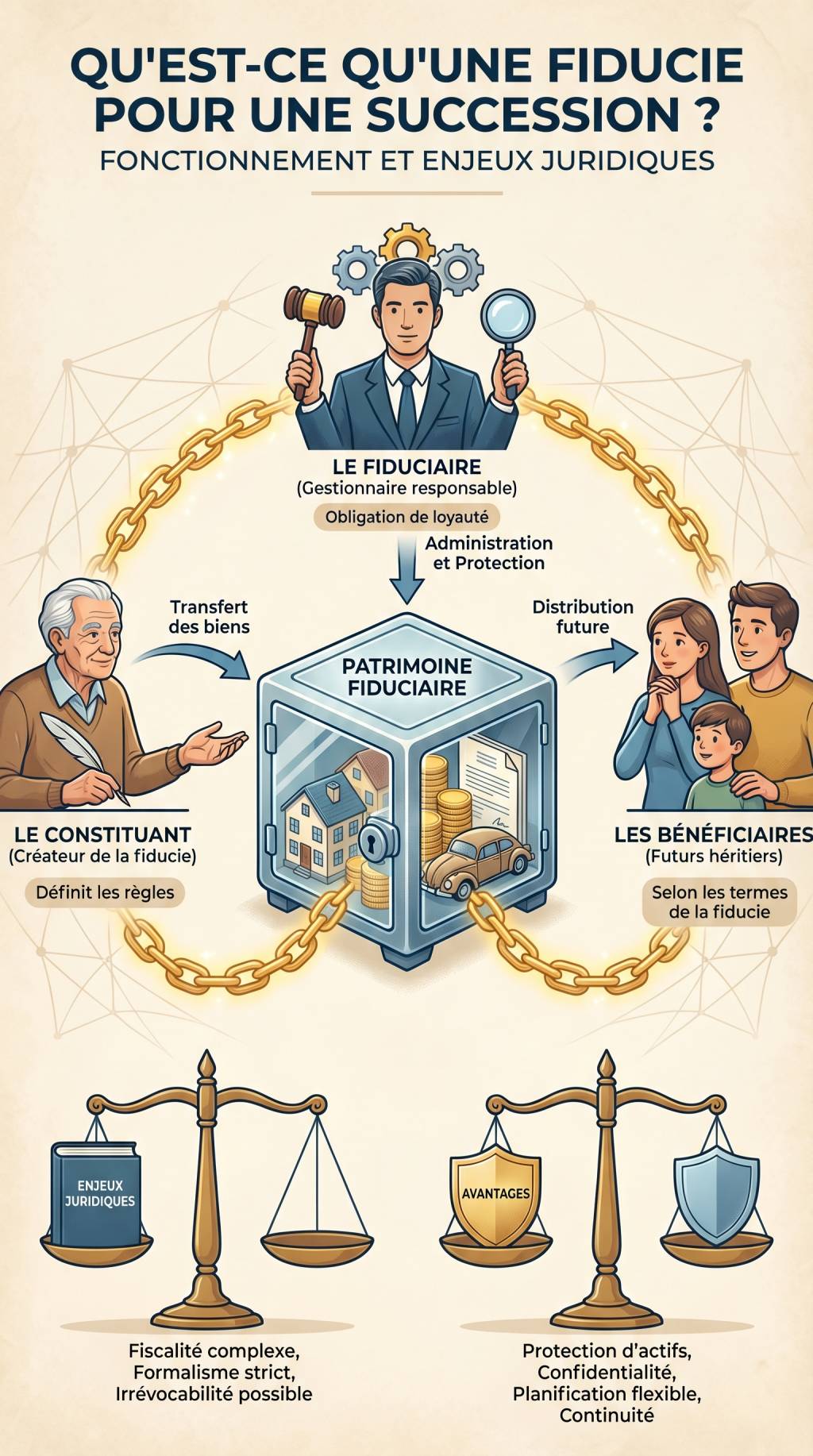 Qu&rsquo;est-ce qu&rsquo;une fiducie pour une succession ? fonctionnement et enjeux juridiques